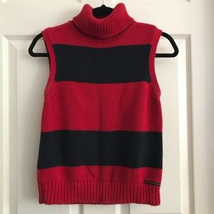 Polo Jean Ralph Lauren Knit Vest Turtleneck Large